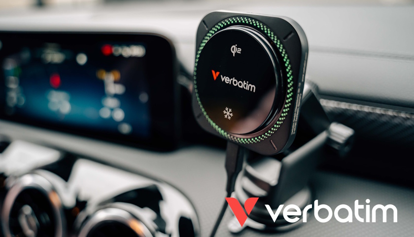 Magnetická bezdrátová nabíječka do auta Verbatim Qi2 Charge 'n' Drive